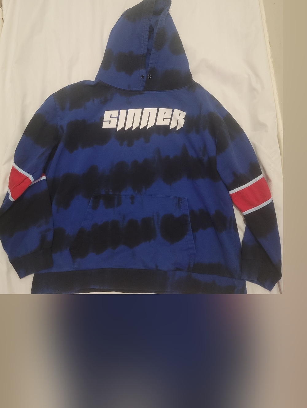 Fashion Nova Men Blue and Black Pullover Hoodie